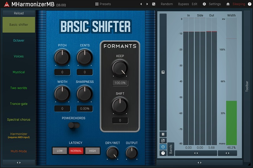 MeldaProduction MHarmonizerMB plugin interface on sale at Plugin Boutique, 59% off until Jun 21