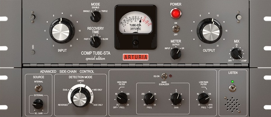 Authentic Gates STA-Level recreation with tube saturation, input-link, parallel mix, and advanced sidechain/M/S controls.