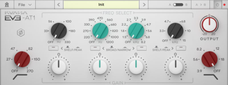 4-band parametric EQ inspired by the Neve 1081 with selectable Q, HP/LP filters, and A/B comparison.