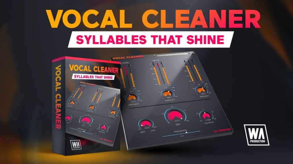 Practical vocal cleanup: de-noise, de-ess and gate with filters, presence control and parallel mix.