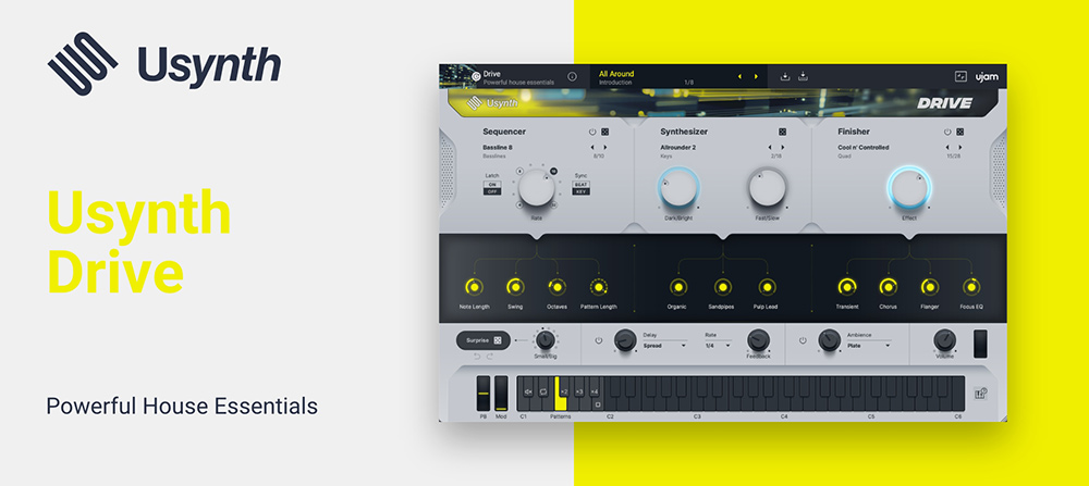 Layered synth for driving house and electronica with VA/wavetable/FM engines and macro-driven controls.