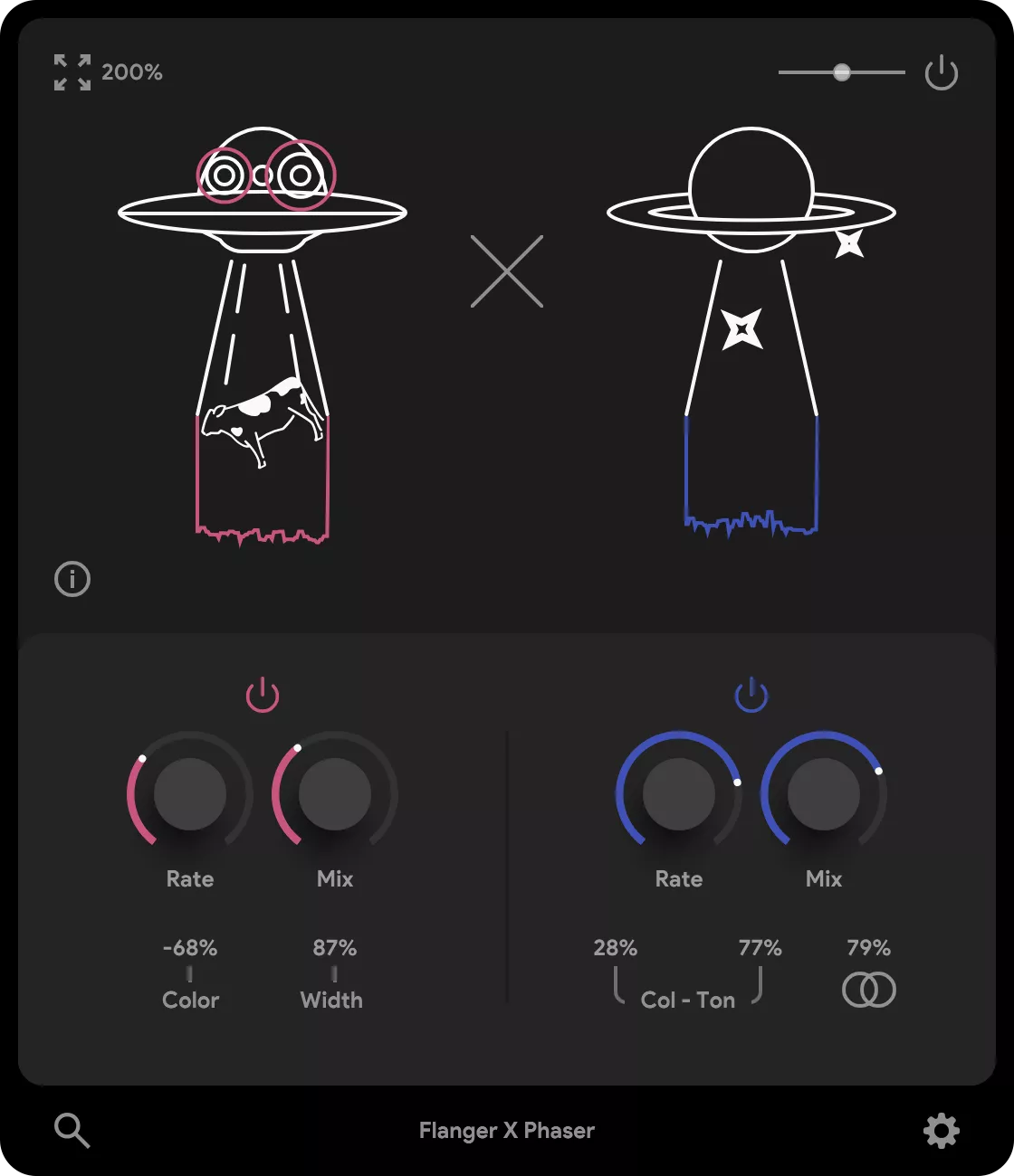 Thenatan Audio FlangerPhaser plugin interface on sale at Plugin Boutique, 75% off until Aug 31