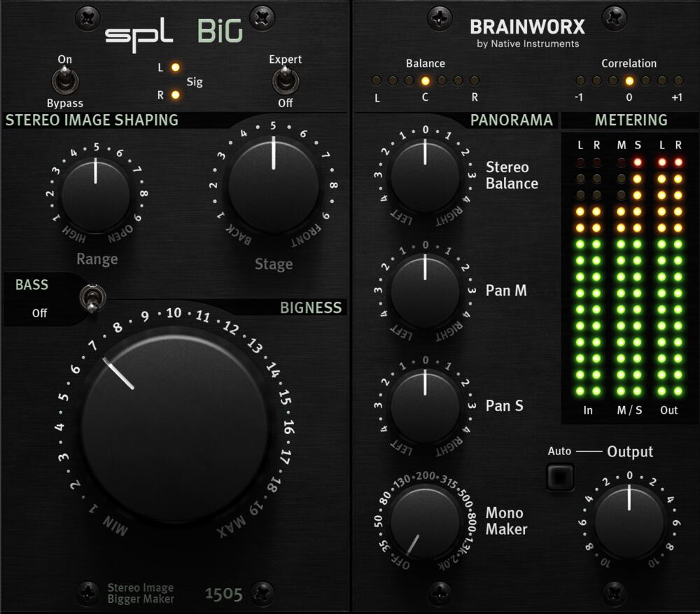 Stereo image expander modeled on SPL hardware with mono-compatible widening and an AirBass-style low-end boost.