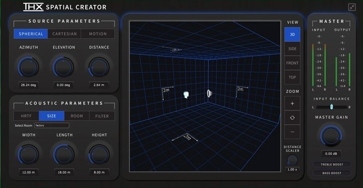 Create headphone-optimized 3D mixes with movable sound sources and 360° reverb, exportable to stereo for streaming.